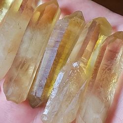 2pcs. Natural Citrine Crystals Bundle 3.5" Freeforms 