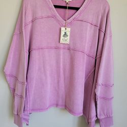 EASEL BRAND asymmetrical sweatshirt new with tags