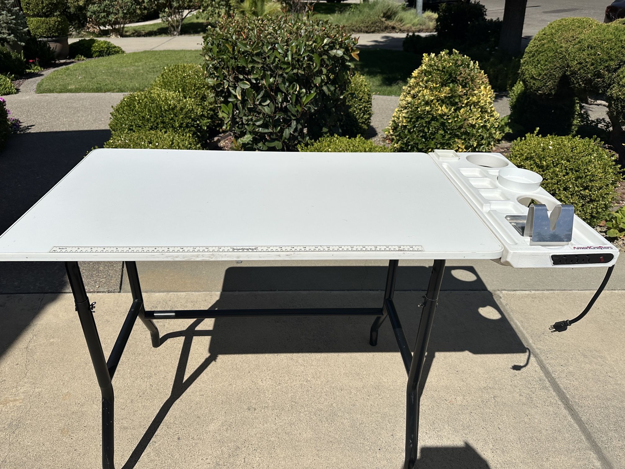 AmeriCrafters Scrapbook Table with Power Supply 52” X 24”