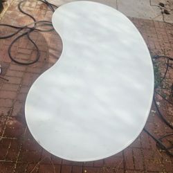 White Glass Ikea Desk