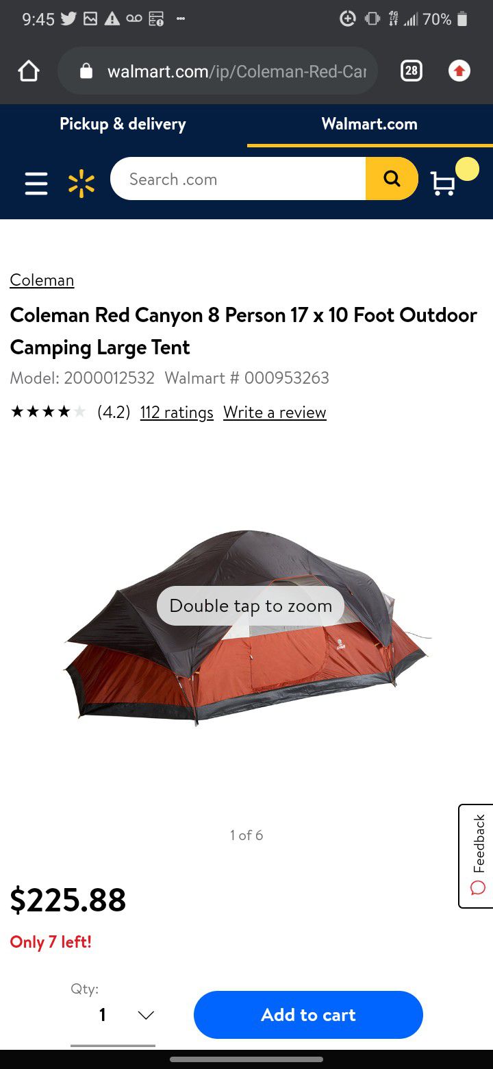 Coleman Red Canyon 8-Person Tent | Basically New/Barely Used