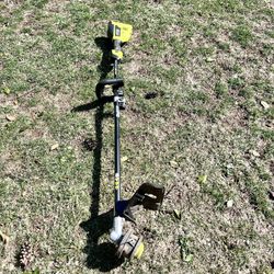 Used Ryobi 40v Cordless Carbon Fiber Shaft String Edge Trimmer Garden 