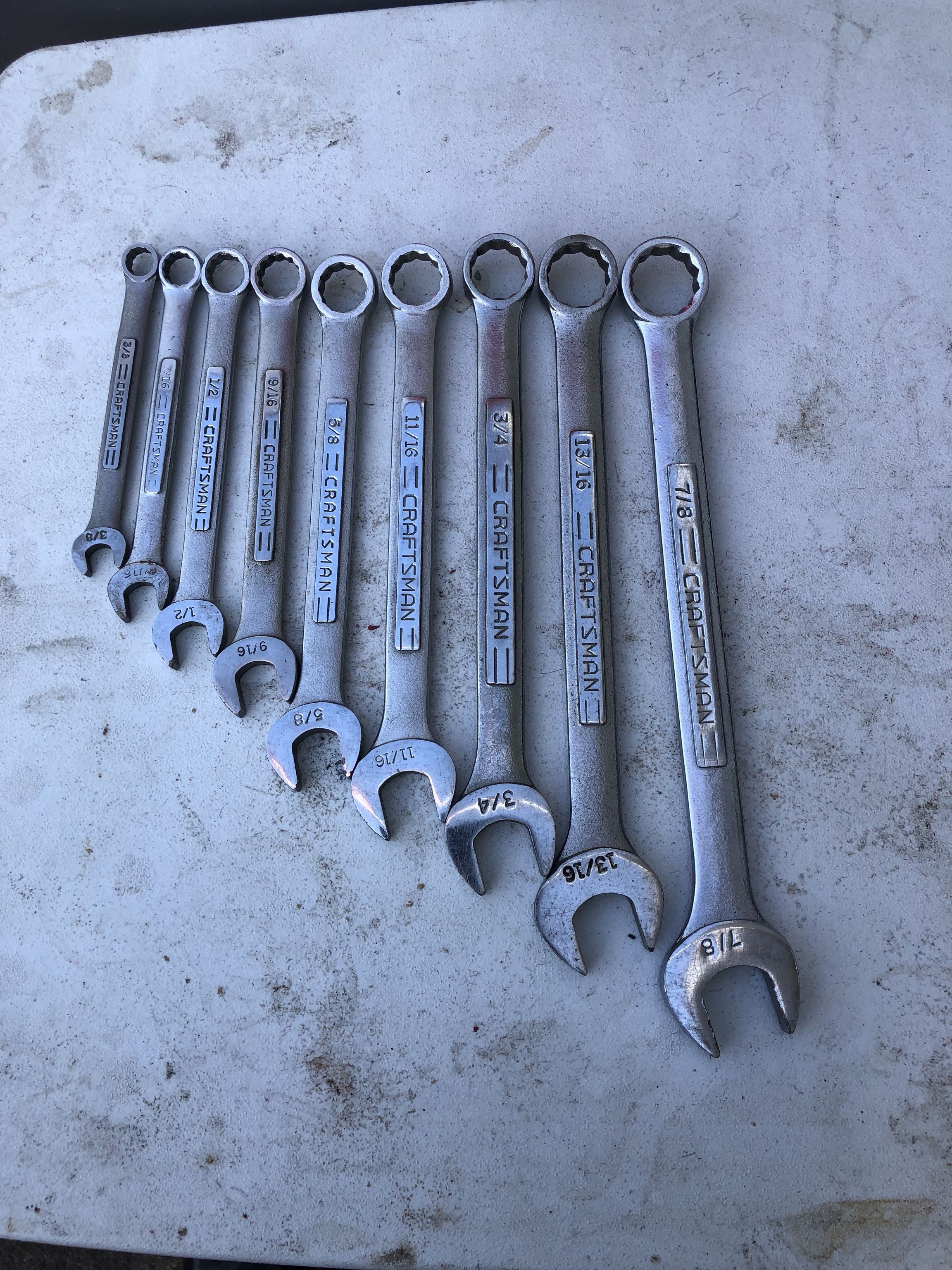 Craftsman SAE Wrench Set 9 Pcs3/8 To 7/8