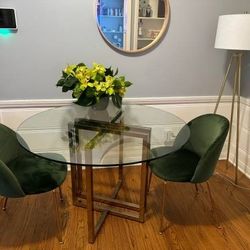 2 glam velvet chairs