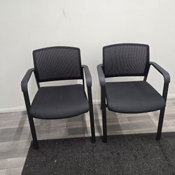 6 Stackable Mesh Office/reception Chairs