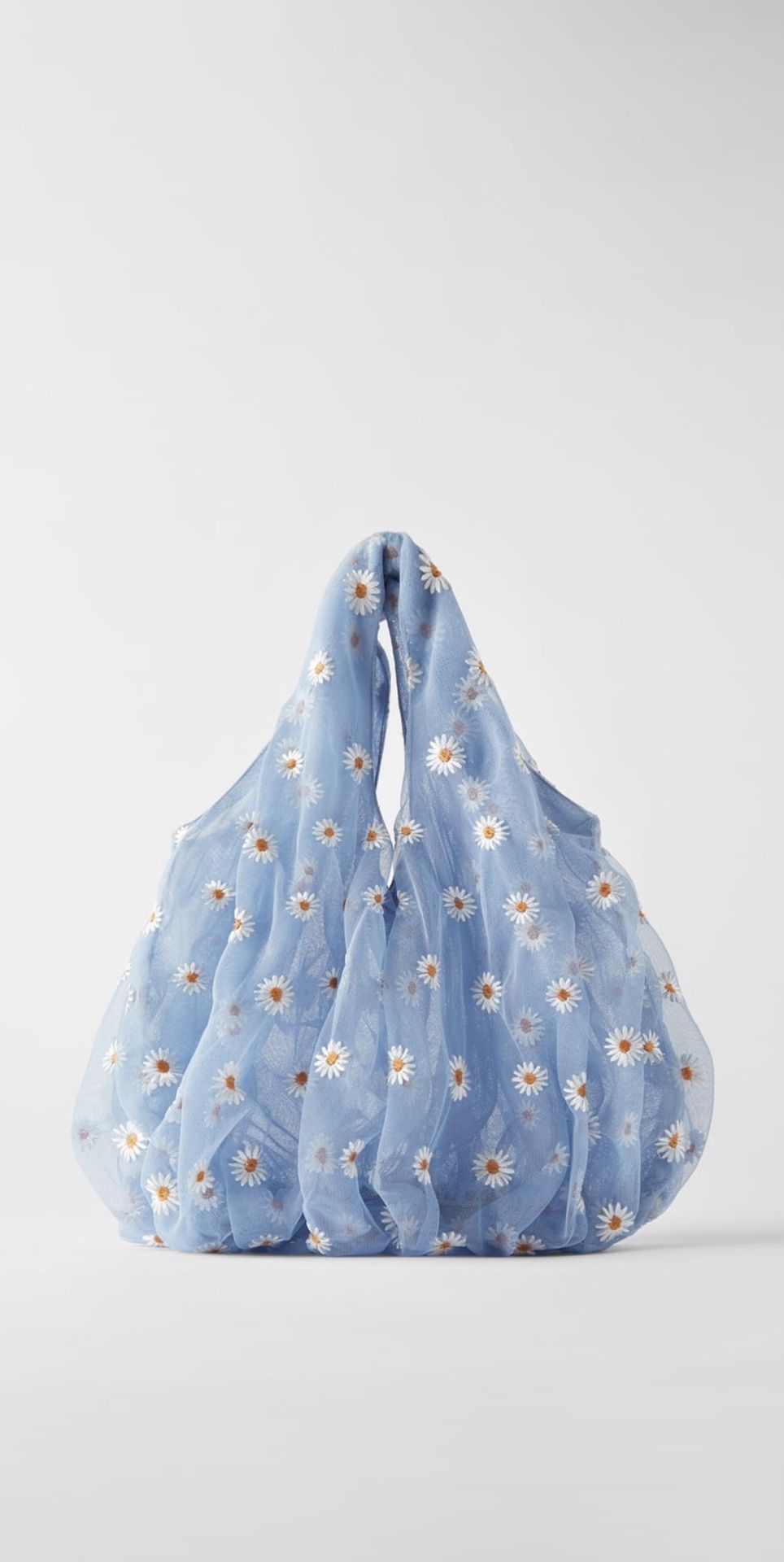 Zara Daisy embroidered tulle bag