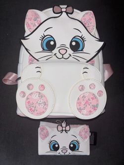 Disney Marie Loungefly Backpack and Wallet