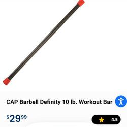 CAP10lb Barbell  Definity Workout Bar