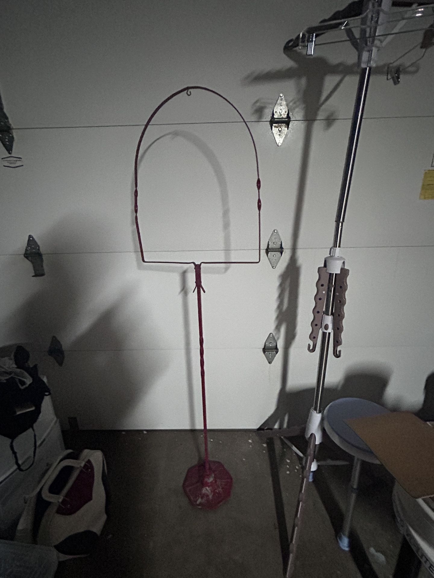 Red Vintage Birdcage Stand only (no bird cage)