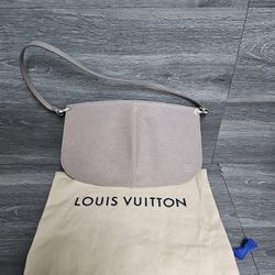 Louis Vuitton Epi Leather Demi Lune Pochette Bag Lilac Baguette Matte Hardware
