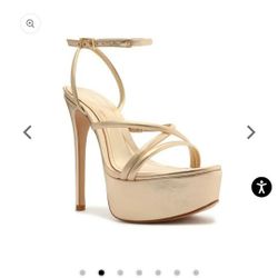 Schutz Zila Metallic Sandal Heel