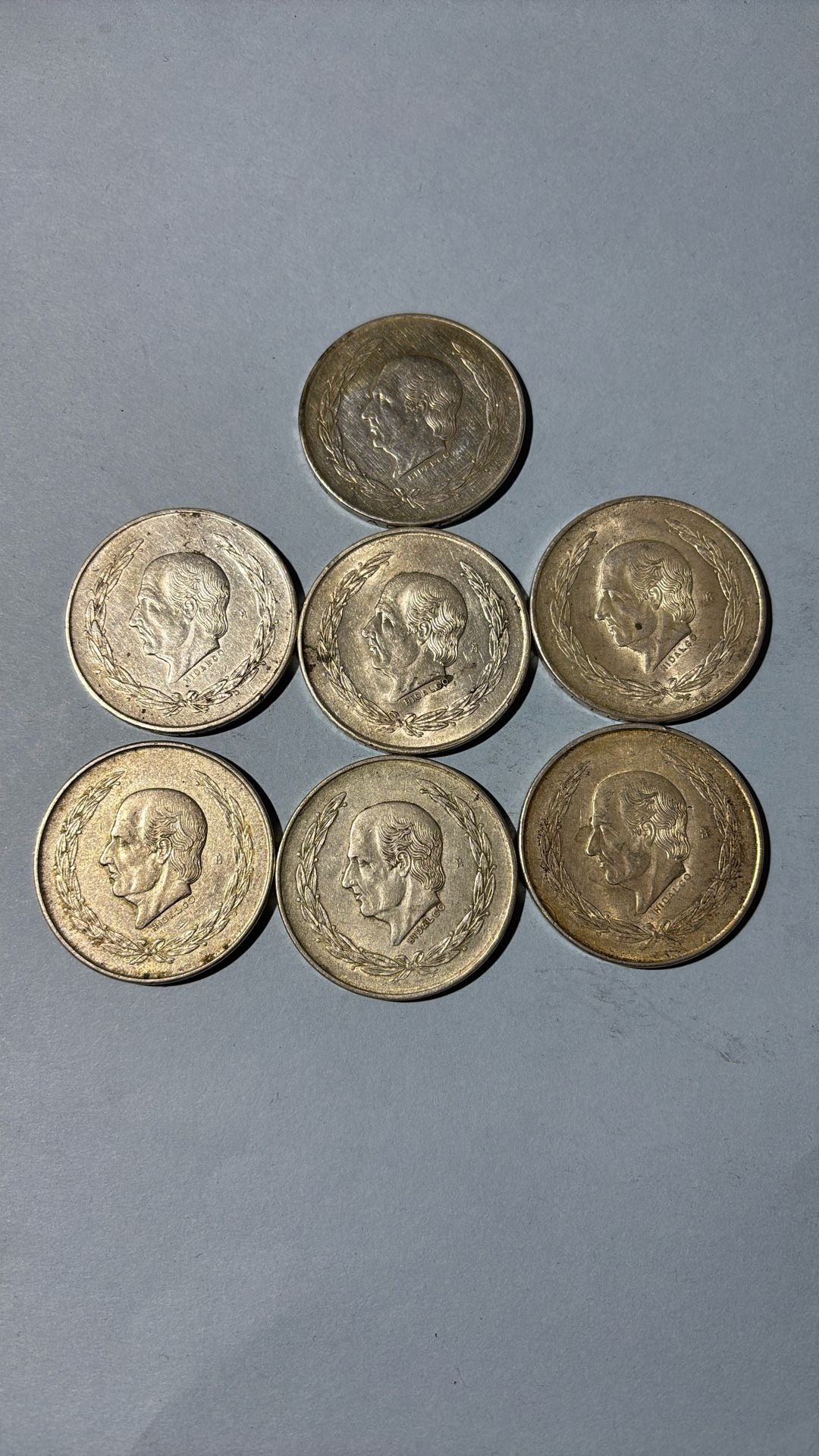 Mexican Silver Coins. 7 pcs.