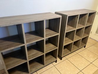 Cube Storage Bookcase Shelving Units – Set of 2