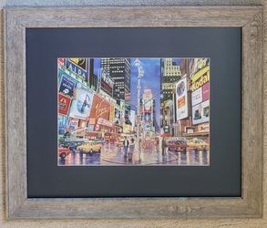 New York times Square signed lithograph