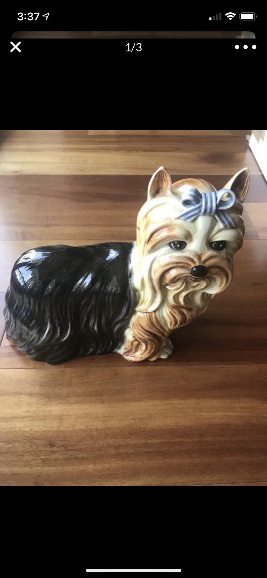 Ceramic Yorkshire Terrier statue/figurine- made in Italy