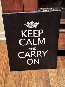 Keep Calm And Carry On Wall Decor