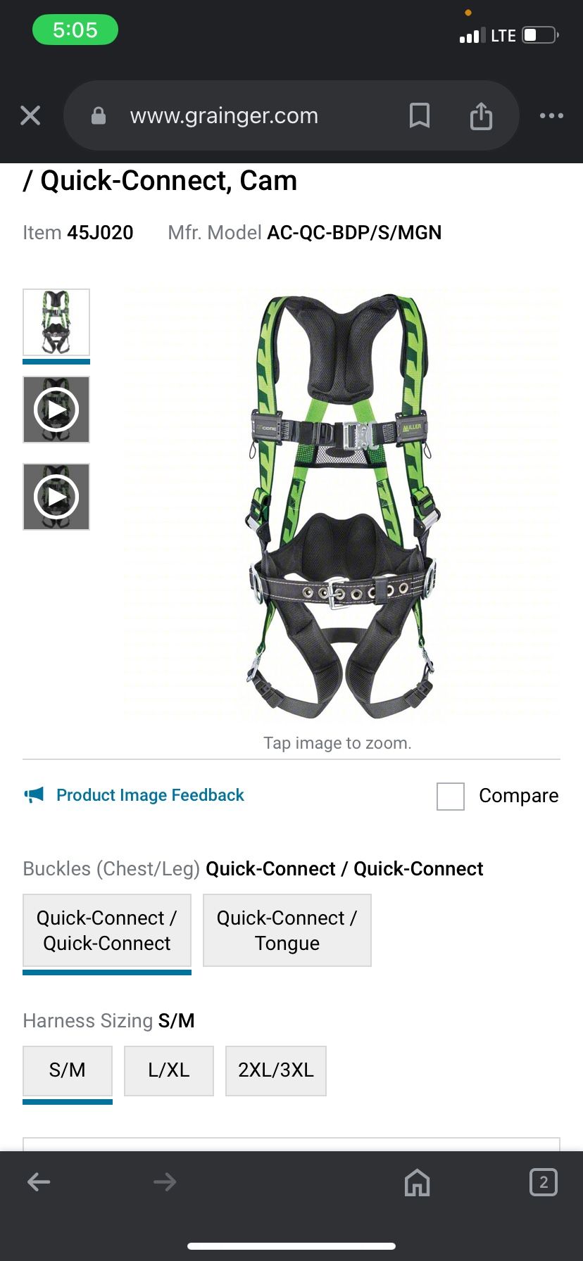 Safety Harness And Retractable Lanyard Extras