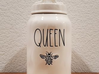 rae dunn queen bee canister