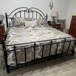Wrought Iron King Bed Frame For Sale $200. Or Best Offer