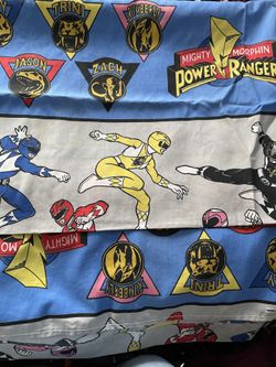 Vintage 1994 Saban Mighty Morphin Power Rangers Pair Of Curtain Panels 40x 82