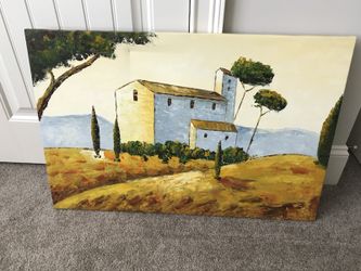 Hand painted Italian art canvas