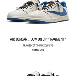 Nike Travis Scott Low Fragment 1’s