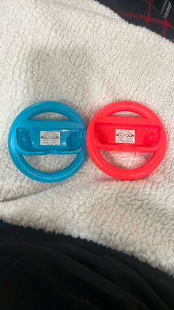 Insignia™ - Joy-Con Wheel for Nintendo Switch (2-Pack) - Neon red/Neon Blue