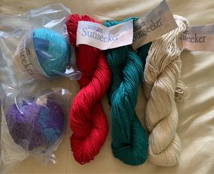 5 Yarn Lot Cascade Sunseeker Cotton Acrylic crochet knit