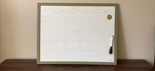 U Brands Dry Erase Monthly Calendar Board