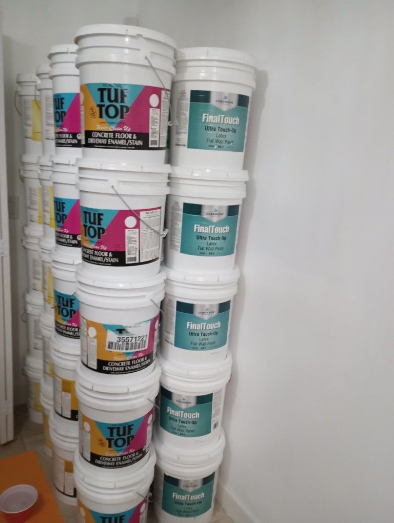 White Paint Interior Flat And Semigloss And Driveway Paint