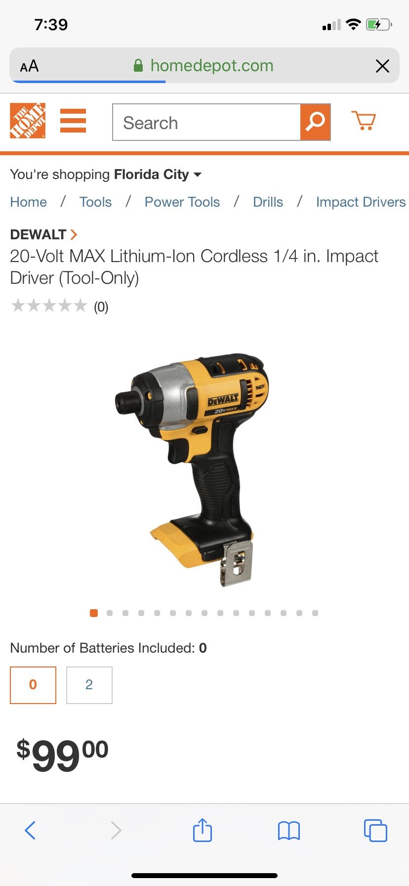 20V DeWalt Brushless Impact Drill “Brand New”