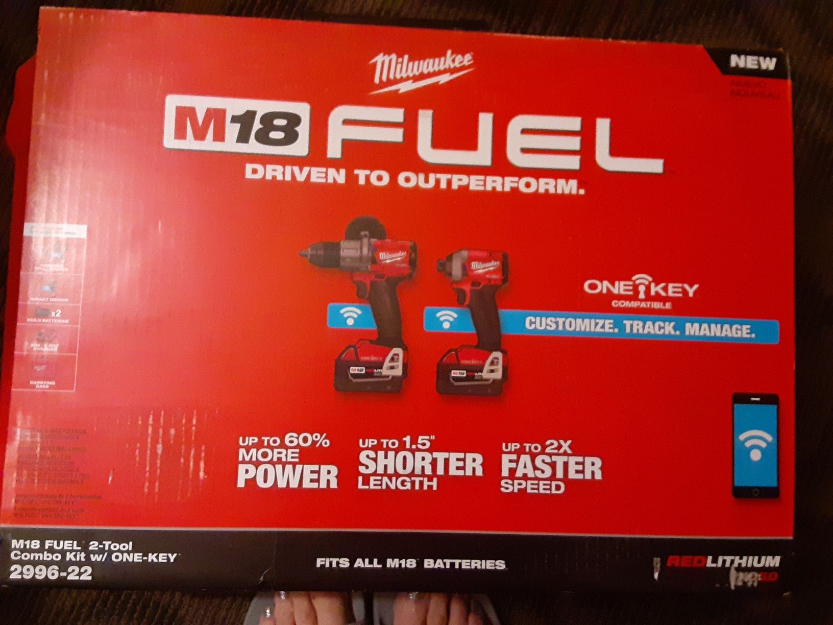 NEW* M18 Fuel MILWAUKEE 2 -TOOL COMBO KIT W/ONE-KEY