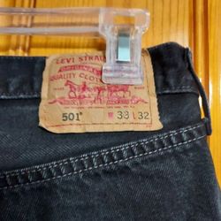 LEVI's 501 Buttonfly Black Jeans