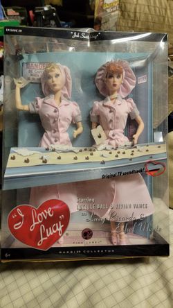 2008 Gold I Love Lucy Barbie Dolls Set