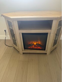Glass Door Electric Fireplace Corner