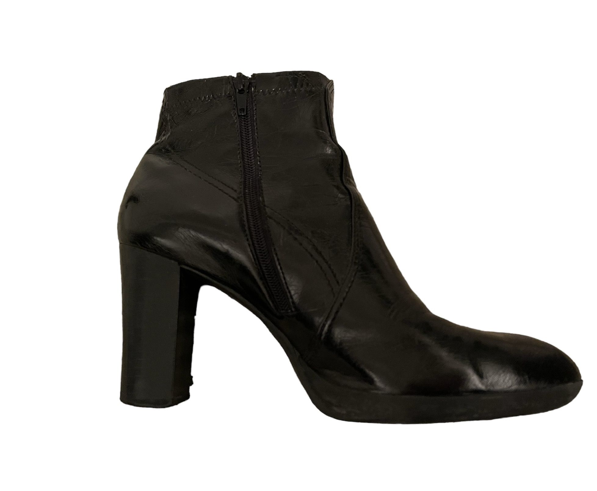 Franco Sarto Black Block Heel Bootie