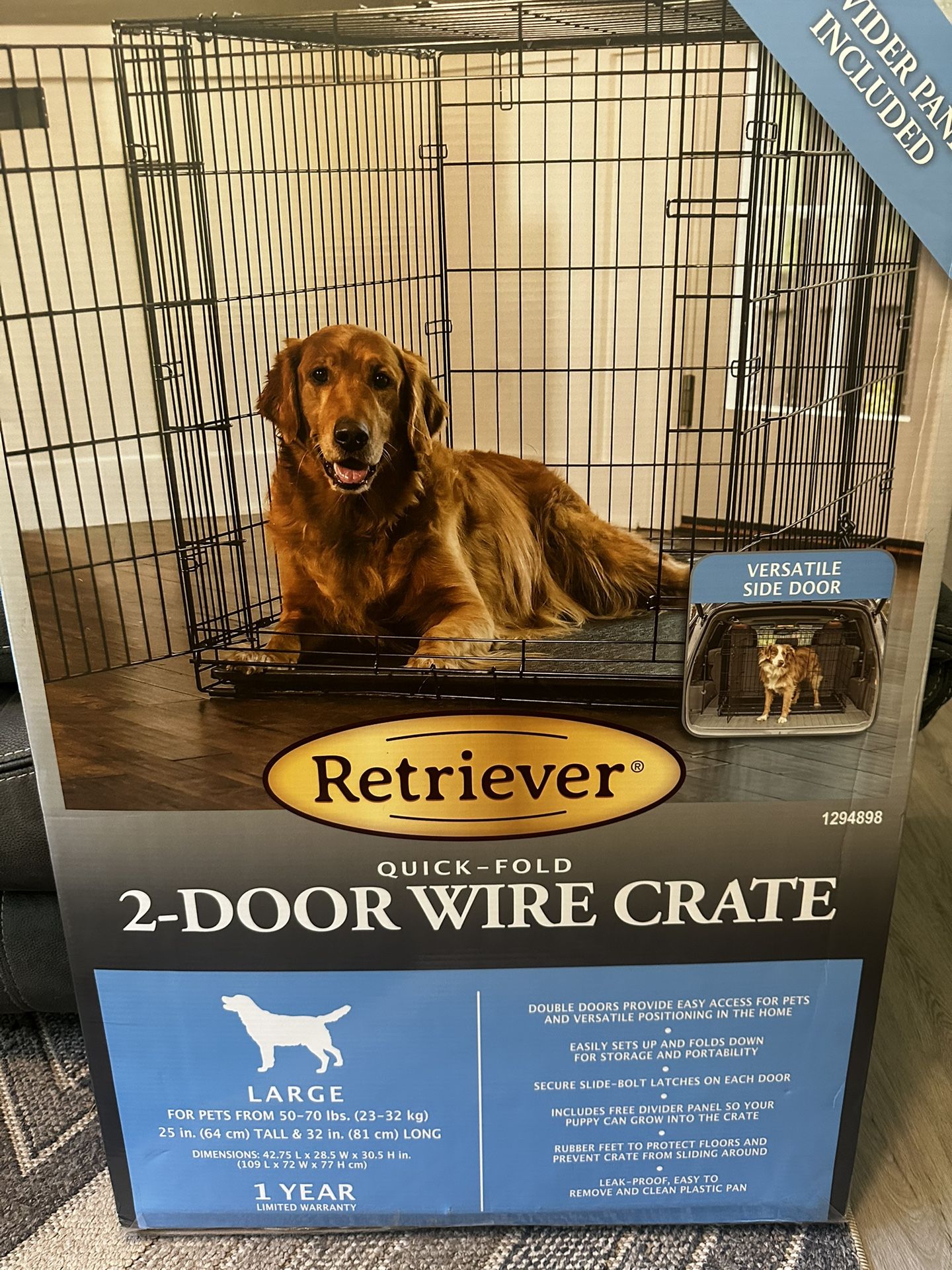 Retriever 2 Door Dog Crate Large