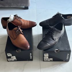 Aldo Mens Dress Shoes Brown And Black Size