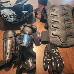 Helmet, Chest Plate,  Gloves. Guards. 