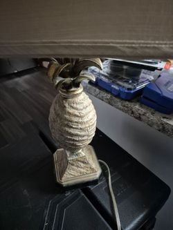 Two matching pineapple lamps