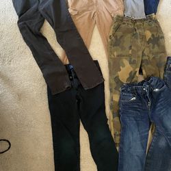 Variety Of Boys Pants Size Small (8-10)