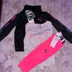 Baby Girl Puma Sweatpants Set
