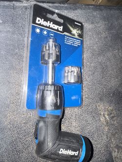 DieHard DH50054 13 Pc Ratchet Screwdriver Kit Black Blue Bit Holder T5-T15