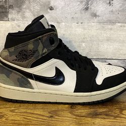 Nike Air Jordan 1 Mid Camo CW5490-001 Men’s Size 7.5 ~ No Retail Box