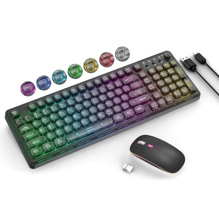 Wireless Keyboard And Mouse Light Up