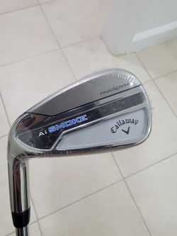 LEFTY NEW!!! Callaway Paradigm Ai Smoke 7 Iron Elevate MPH Steel Stiff Flex Left Handed Demo Club