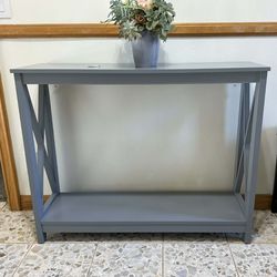 Gray (Grey) Rectangular Console Table for Entryway