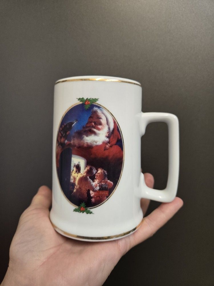 Vintage COCA-COLA Santa Coffee Mug Cup Collector Edition / Taza Antigua De Santa Claus De COCA-COLA