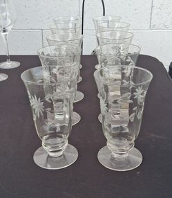 Set of 10- Imperial Candlewick  glass ice tea goblets