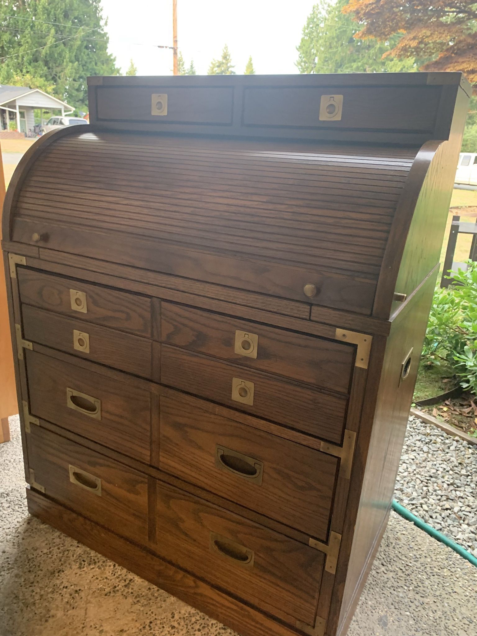 Antique Vintage Rolling Desk